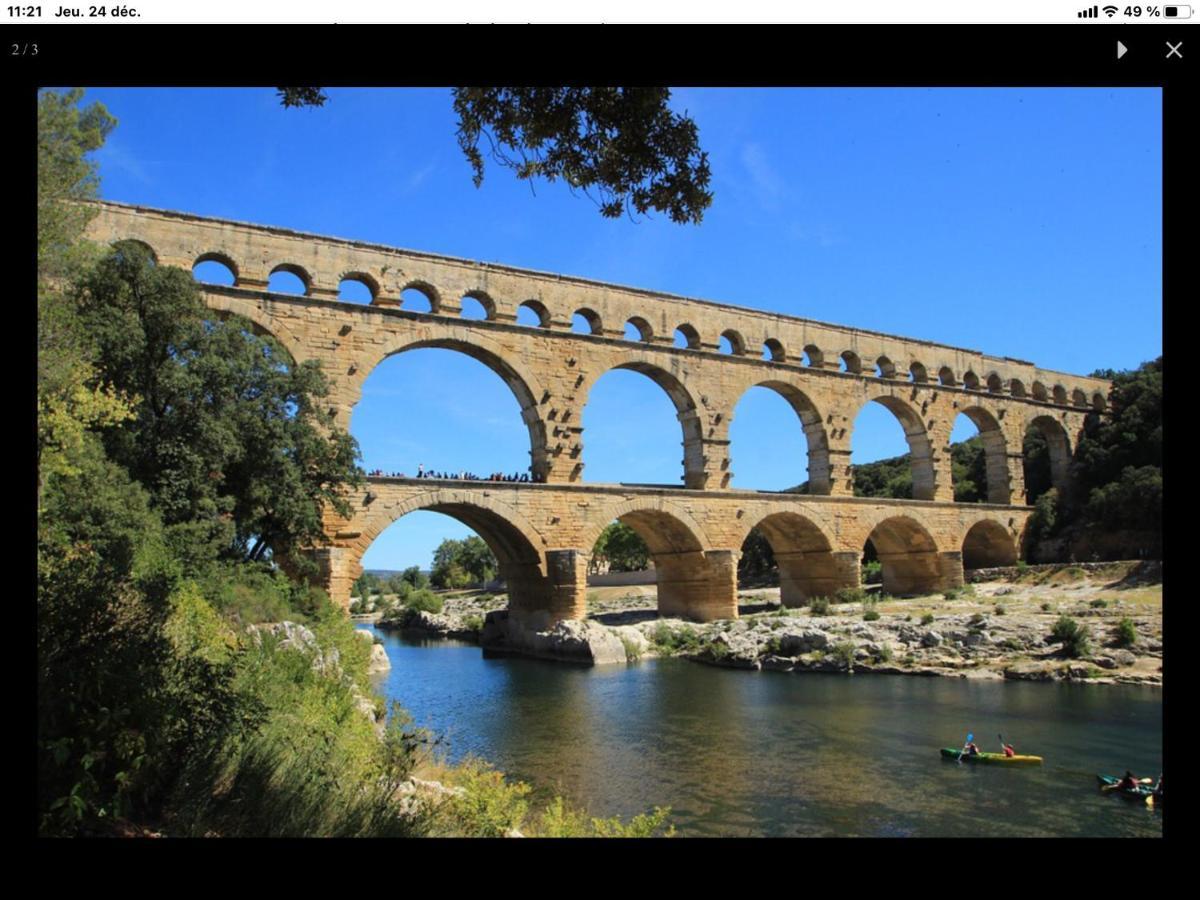 Appartement 3 Min A Pied Du Centre D'Uzes Parking Piscine Exterior foto