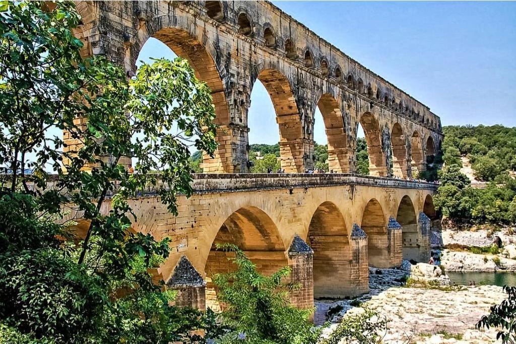 Appartement 3 Min A Pied Du Centre D'Uzes Parking Piscine Exterior foto